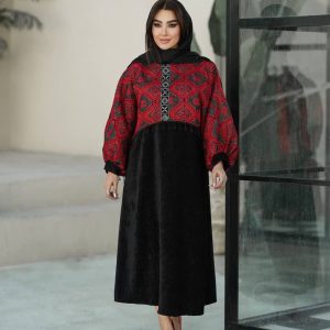 کت سارافن ترکیبی مخمل با تافته