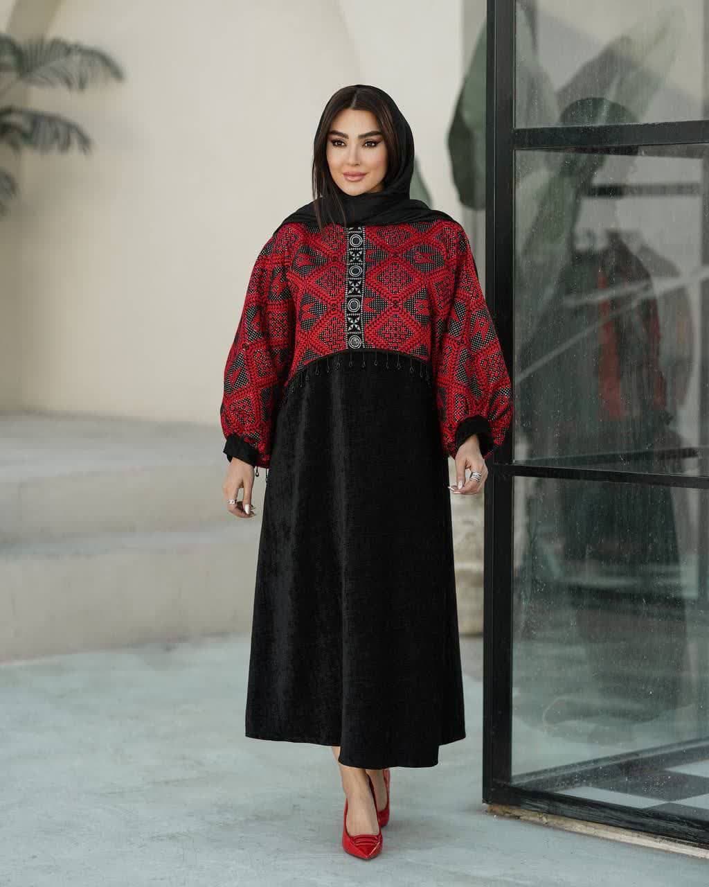 photo_2024-12-05_15-38-08-min کت سارافن ترکیبی مخمل با تافته - Image 1