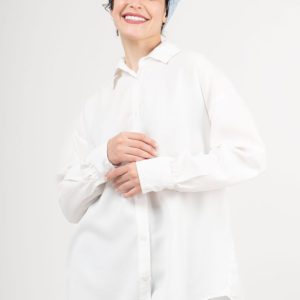 شومیز سیلک رویال جین فری سایز سفید