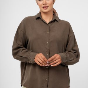شومیز کتان(سیلک) فری سایز برند رویال جین