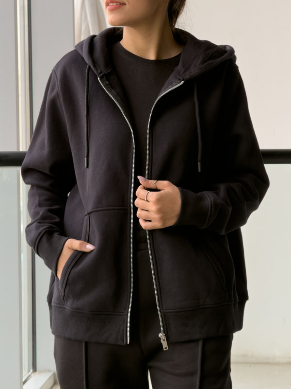 سوییشرت تمام زیپ تو کرکی 4053 5